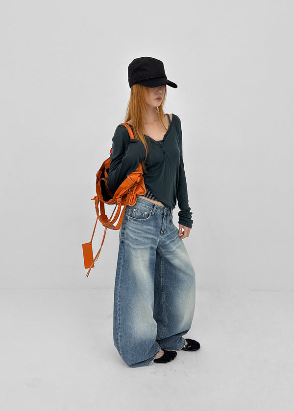Demton Balloon Wide Denim Pants