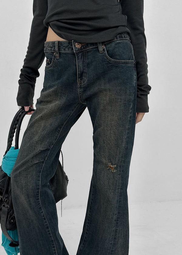 Dession Damaged Bootcut Denim Pants
