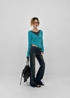 Dession Damaged Bootcut Denim Pants