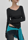 [MADE] Tenlua Wool Tencel V-Neck Long Sleeve Tee (50% Tencel)