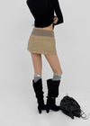 Chape banding pleated skirt-pants