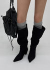 Clink slouchy stiletto long boots