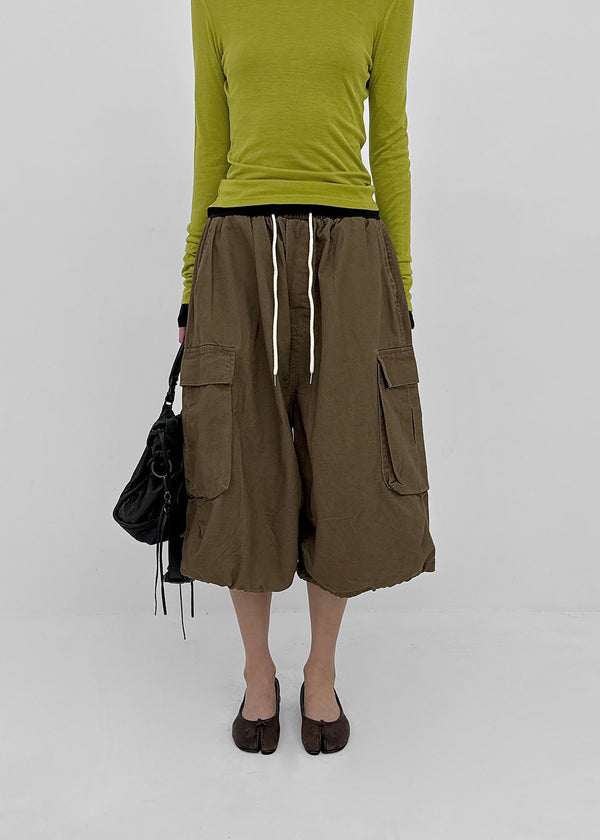 (UNISEX) Clande Banding Cargo Bermuda Shorts