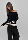 [MADE] Lunelli One-Shoulder Long Sleeve Tee