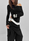 [MADE] Lunelli One-Shoulder Long Sleeve Tee