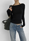 [MADE] Tenlua Wool Tencel Boat Neck Long Sleeve Tee (50% Tencel)
