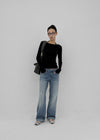 Skullk Low-waisted Denim Pants