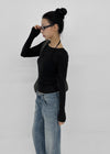 [MADE] Tenlua Wool Tencel Boat Neck Long Sleeve Tee (50% Tencel)