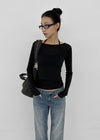 [MADE] Tenlua Wool Tencel Boat Neck Long Sleeve Tee (50% Tencel)