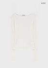 [MADE] Tenlua Wool Tencel Boat Neck Long Sleeve Tee (50% Tencel)