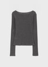 [MADE] Tenlua Wool Tencel Boat Neck Long Sleeve Tee (50% Tencel)
