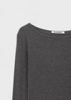 [MADE] Tenlua Wool Tencel Boat Neck Long Sleeve Tee (50% Tencel)