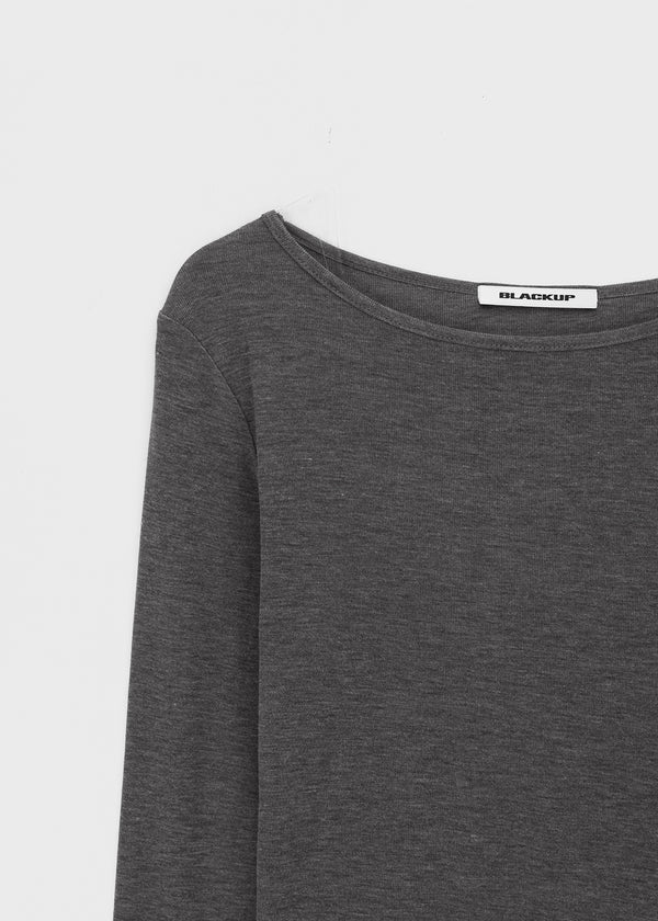 [MADE] Tenlua Wool Tencel Boat Neck Long Sleeve Tee (50% Tencel)