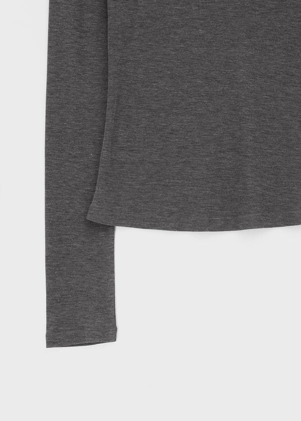 [MADE] Tenlua Wool Tencel Boat Neck Long Sleeve Tee (50% Tencel)