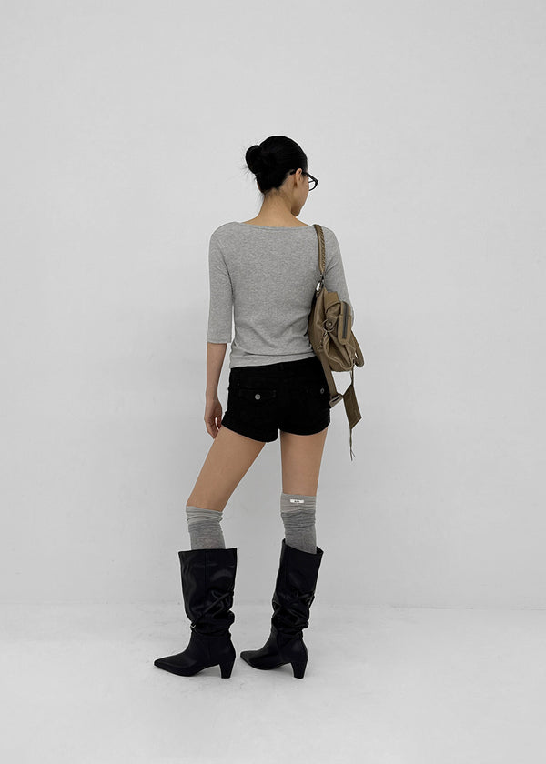 Brine Ribbed Henley Neck Sleeveless Tee
