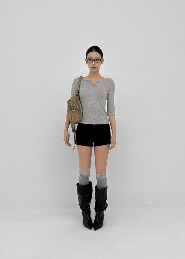 Brine Ribbed Henley Neck Sleeveless Tee