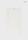 [MADE] Tenlua Wool Tencel V-Neck Long Sleeve Tee (50% Tencel)