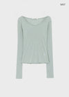 [MADE] Tenlua Wool Tencel V-Neck Long Sleeve Tee (50% Tencel)