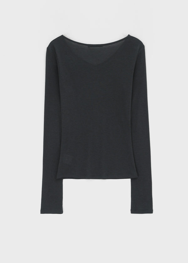 [MADE] Tenlua Wool Tencel V-Neck Long Sleeve Tee (50% Tencel)