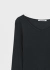 [MADE] Tenlua Wool Tencel V-Neck Long Sleeve Tee (50% Tencel)