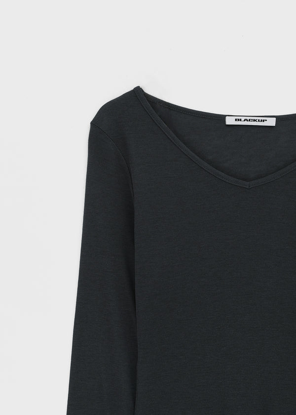 [MADE] Tenlua Wool Tencel V-Neck Long Sleeve Tee (50% Tencel)