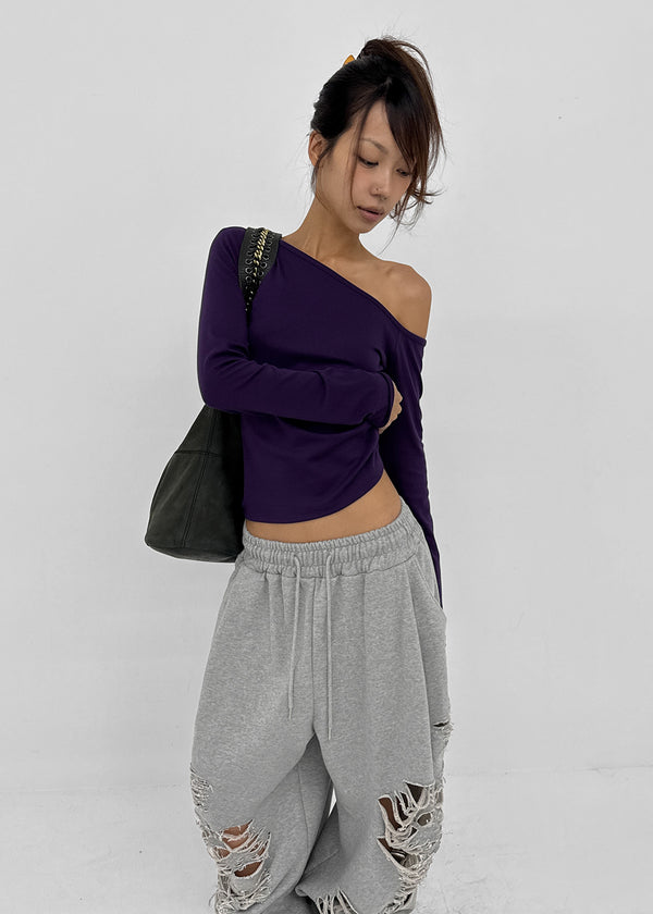 [MADE] Lunelli One-Shoulder Long Sleeve Tee
