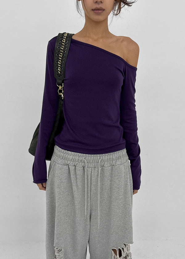 [MADE] Lunelli One-Shoulder Long Sleeve Tee