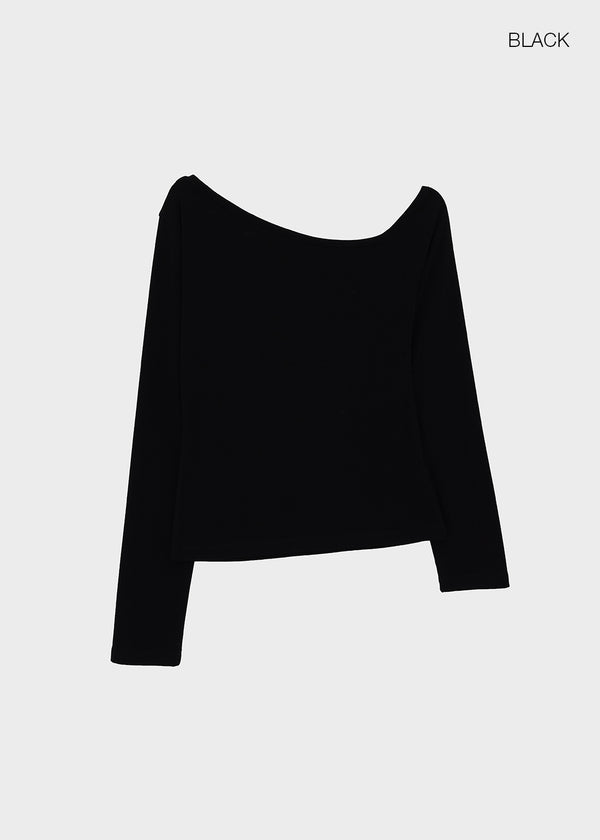 [MADE] Lunelli One-Shoulder Long Sleeve Tee