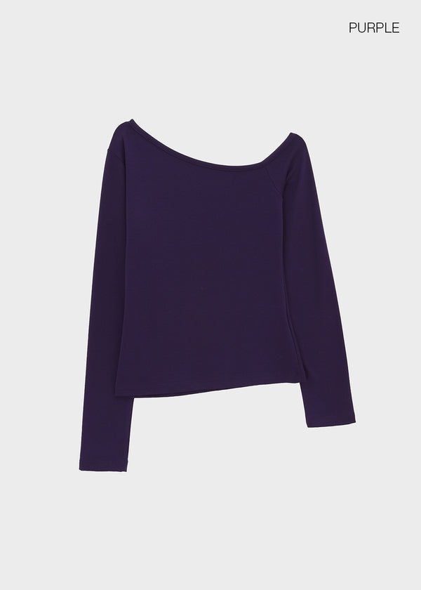 [MADE] Lunelli One-Shoulder Long Sleeve Tee