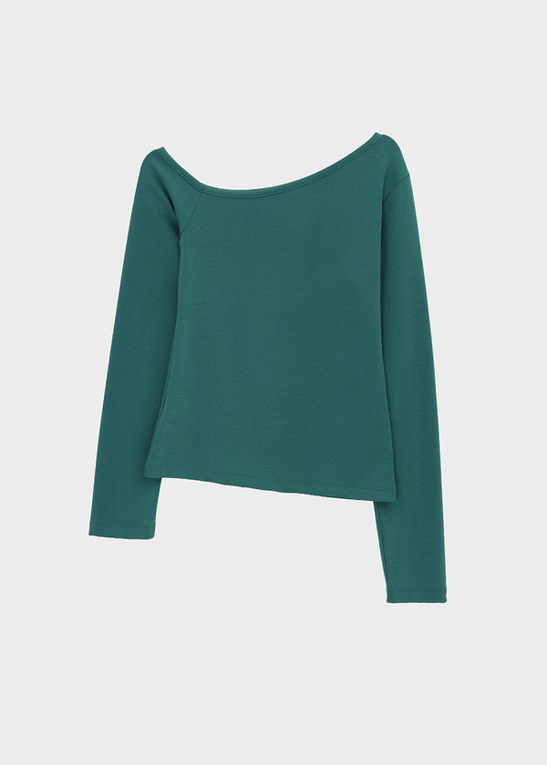 [MADE] Lunelli One-Shoulder Long Sleeve Tee
