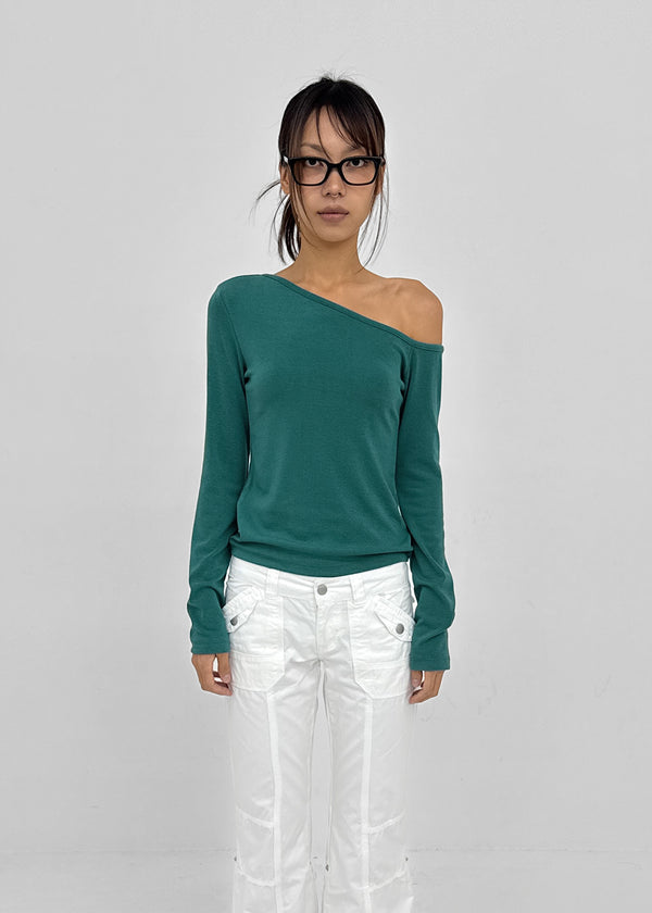 [MADE] Lunelli One-Shoulder Long Sleeve Tee