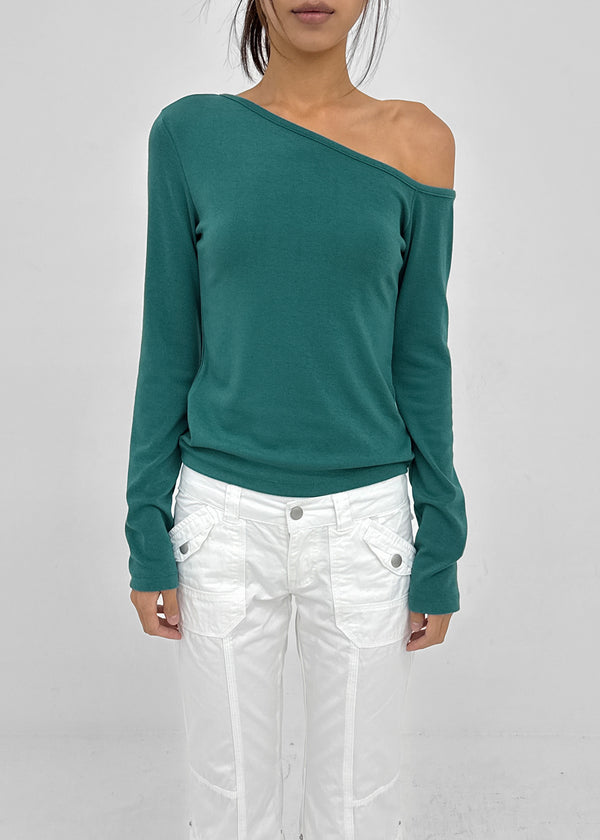 [MADE] Lunelli One-Shoulder Long Sleeve Tee