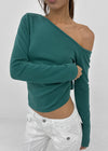 [MADE] Lunelli One-Shoulder Long Sleeve Tee