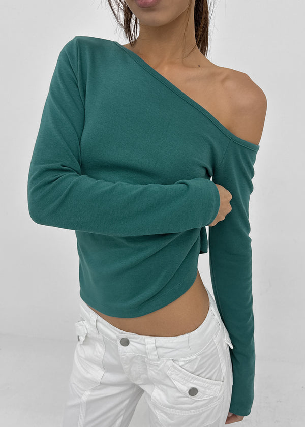 [MADE] Lunelli One-Shoulder Long Sleeve Tee
