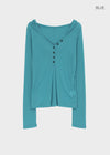Pyaar Button Hoodie Tencel Long Sleeve Tee
