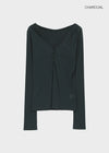 Pyaar Button Hoodie Tencel Long Sleeve Tee
