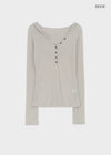 Pyaar Button Hoodie Tencel Long Sleeve Tee