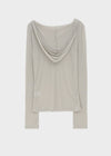 Pyaar Button Hoodie Tencel Long Sleeve Tee