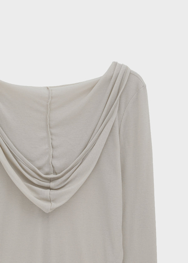 Pyaar Button Hoodie Tencel Long Sleeve Tee