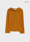 Lafont Henley Neck Two-Way Hooded Long Sleeve Tee