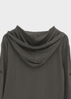 Lafont Henley Neck Two-Way Hooded Long Sleeve Tee