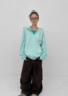 Beck Loose Fit Colored Zip-Up Hoodie