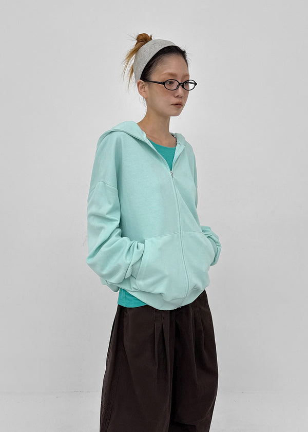 Beck Loose Fit Colored Zip-Up Hoodie