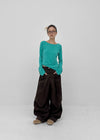 Value Pintuck Wide Cotton Pants