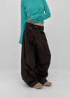 Value Pintuck Wide Cotton Pants