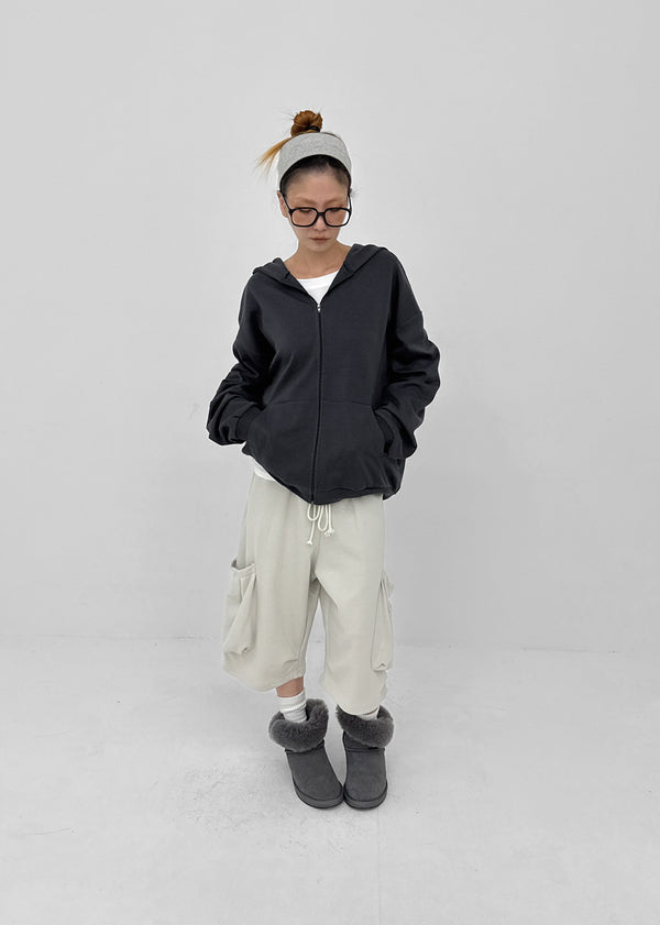 Beck Loose Fit Colored Zip-Up Hoodie