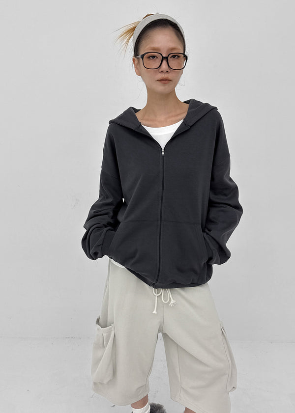 Beck Loose Fit Colored Zip-Up Hoodie
