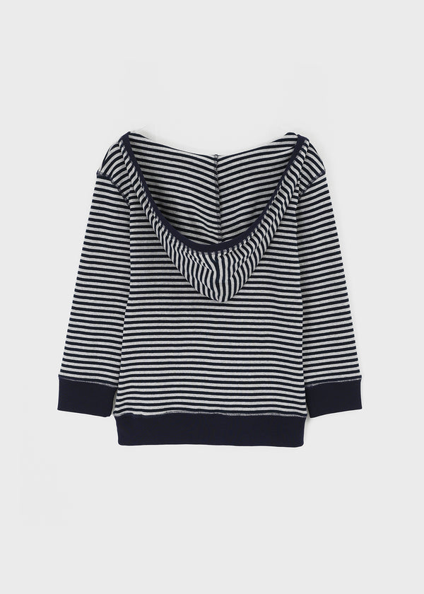 [MADE] Zeppel Striped V-Neck Hoodie Sleeveless