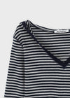 [MADE] Zeppel Striped V-Neck Hoodie Sleeveless