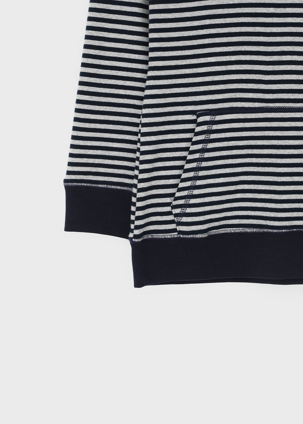 [MADE] Zeppel Striped V-Neck Hoodie Sleeveless